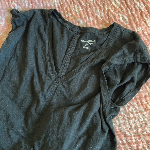 Cotton Slub Maxi Dress Black V-neck Universal Thread Women’s Size Large - Picture 6 of 7